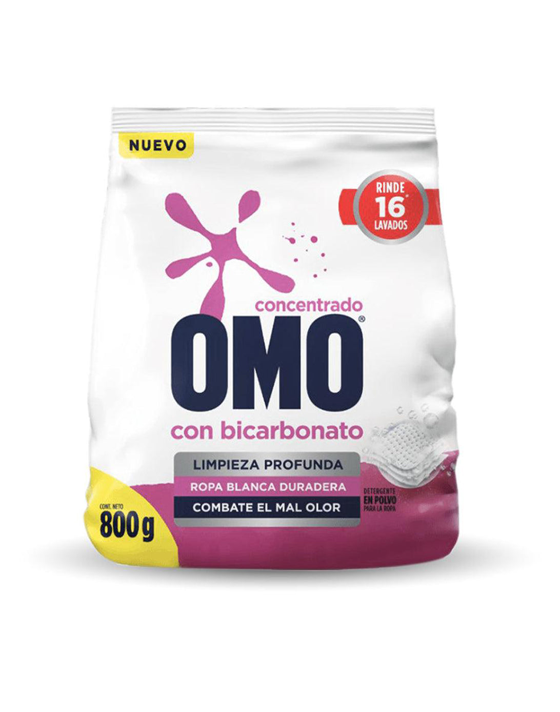 Omo Detergente en polvo con Bicarbonato 800 gr - Puntolimpieza